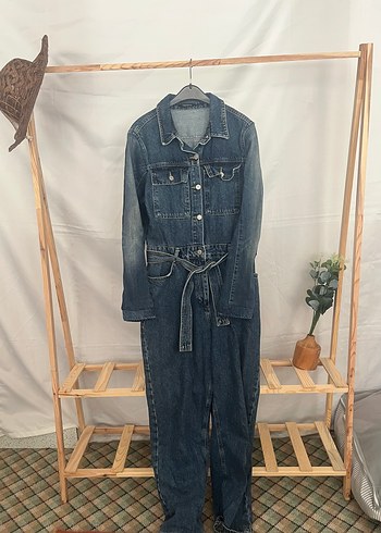 Kemerli Lacivert kot tulum - Görsel 2