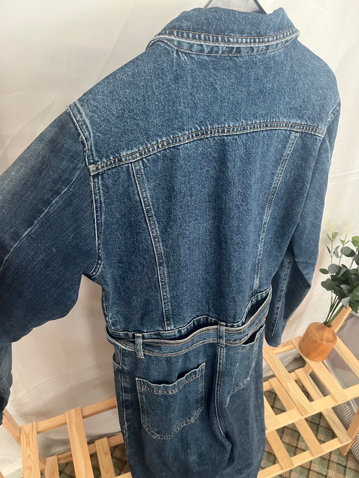 Kemerli Lacivert kot tulum - Görsel 5