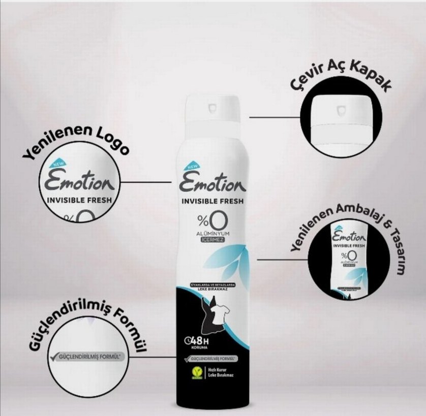 Emotion Kadın Deodorant Invisible Fresh 150 ml - Görsel 3