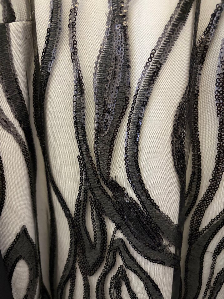 Zebra Desenli Şifon Uzun Elbise Abiye — görsel 4/6