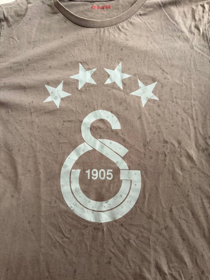 Galatasaray 1905 Baskılı Gri Tişört — görsel 3/6