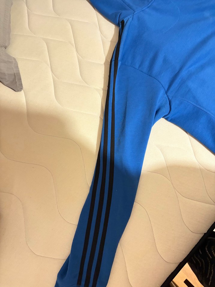 Adidas Mavi Kapüşonlu Spor Sweatshirt — görsel 8/8