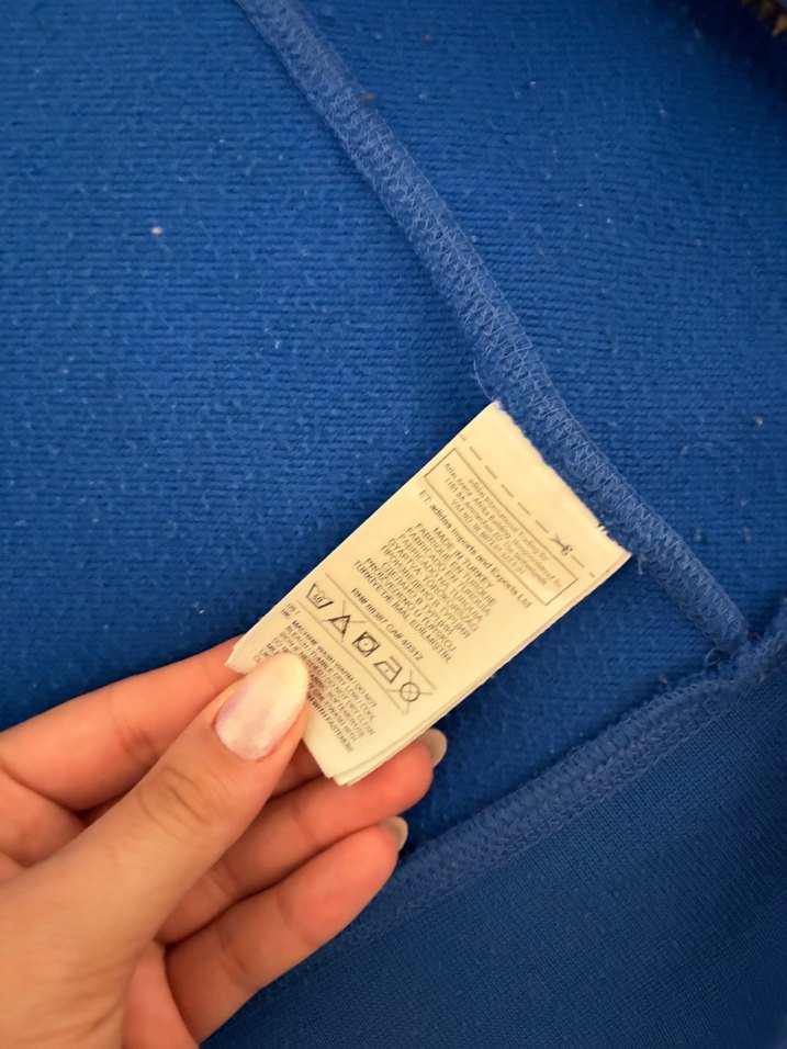 Adidas Mavi Kapüşonlu Spor Sweatshirt — görsel 6/8