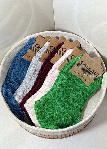 5 çift ters havlu kadın kışlık çorap  - Görsel 8