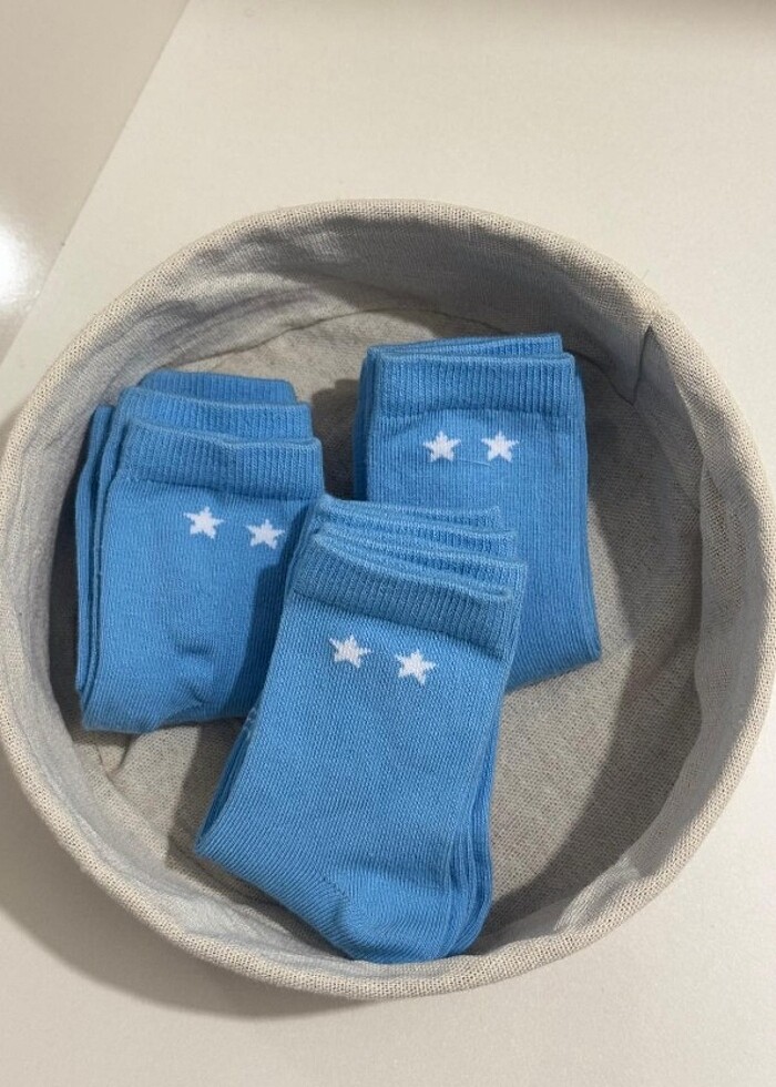 6 çift Mavi renk 6 ay 3 yaş arası mevcuttur  - Görsel 3