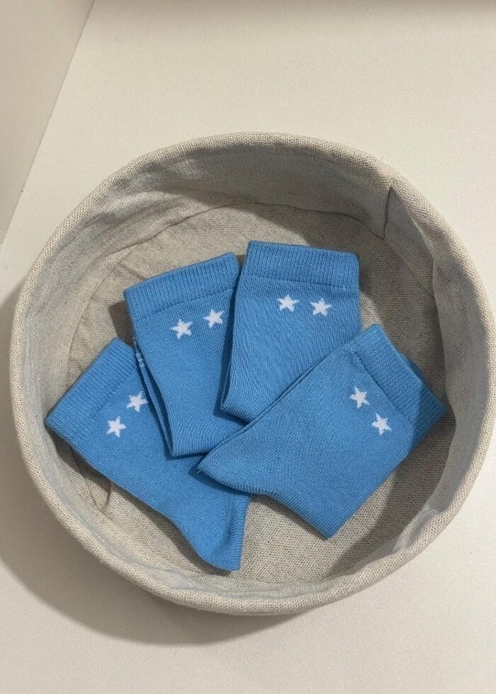 6 çift Mavi renk 6 ay 3 yaş arası mevcuttur  - Görsel 4