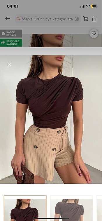kahve buzgulu crop bluz