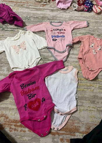 Kız Çocuk Çok Renkli Örme Tayt Seti - Görsel 7