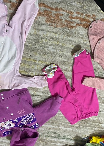 Kız Çocuk Çok Renkli Örme Tayt Seti - Görsel 14