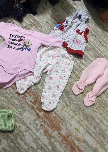 Kız Çocuk Çok Renkli Örme Tayt Seti - Görsel 11