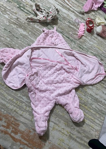 Kız Çocuk Çok Renkli Örme Tayt Seti - Görsel 12