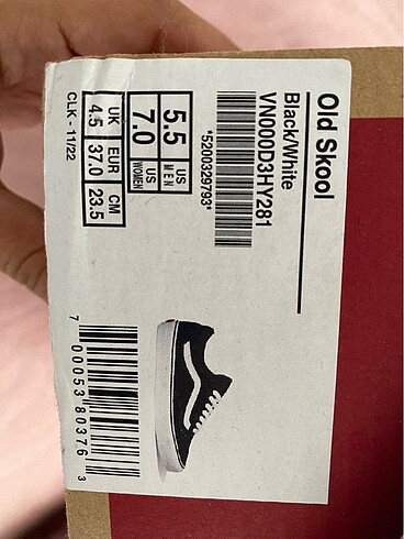 37 Beden Vans old skool spor ayakkabı