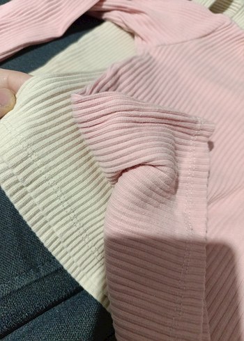 Uzun Kollu Düğmeli Bebek Kız Takımı - Görsel 3