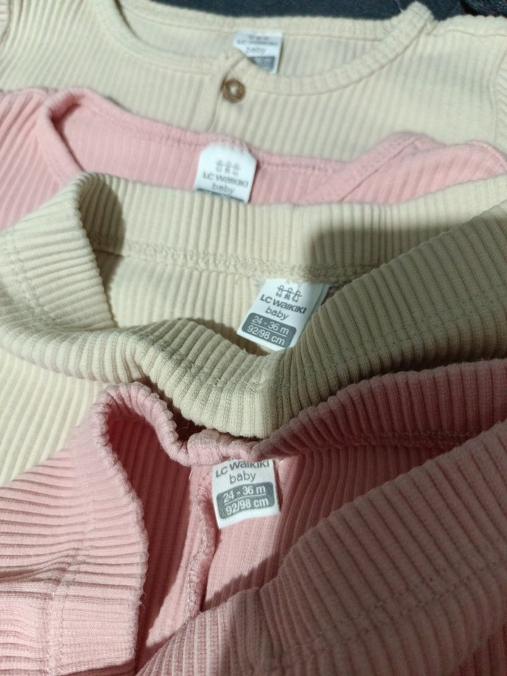 Uzun Kollu Düğmeli Bebek Kız Takımı - Görsel 5