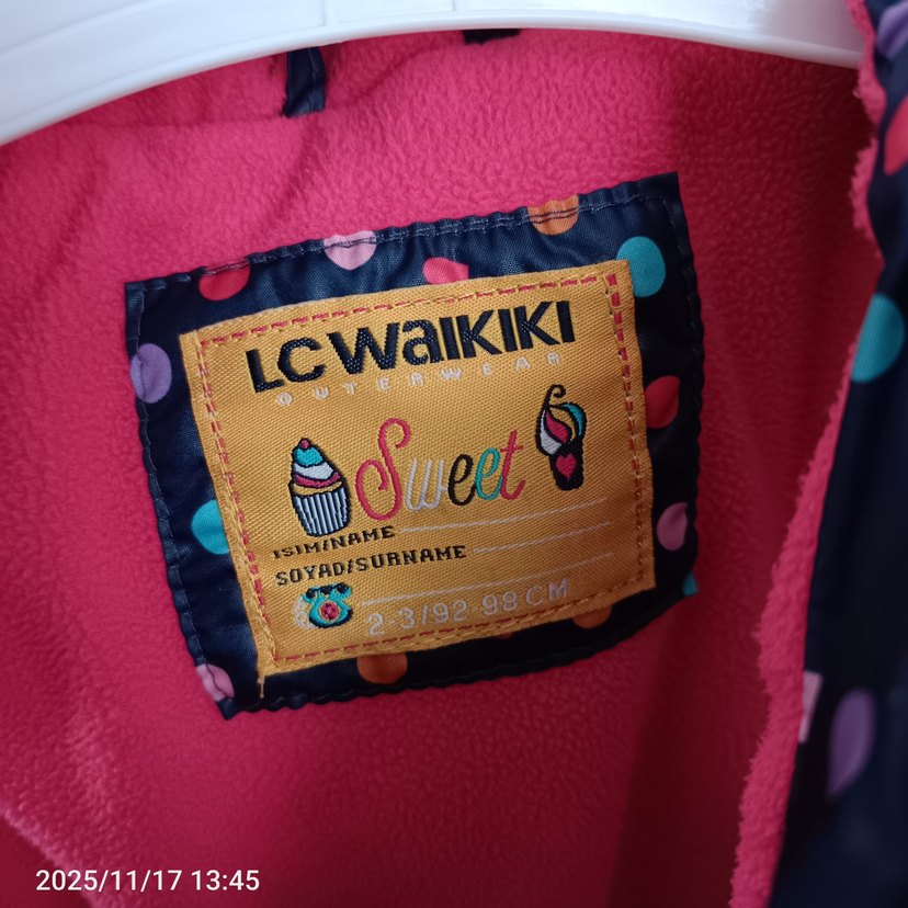 Kız Çocuk Renkli Puantiyeli Fermuarlı Yelek - Görsel 5