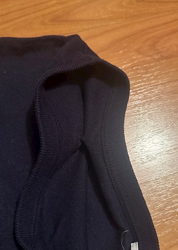 Düğmeli lacivert panço - Görsel 8