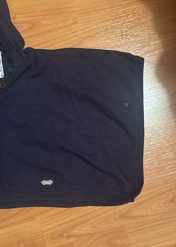 Düğmeli lacivert panço - Görsel 3