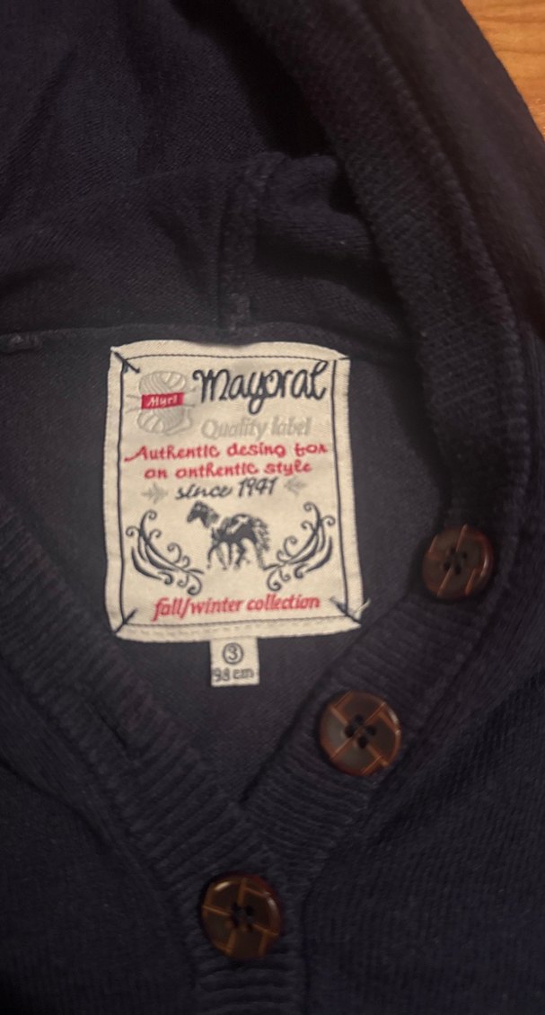 Düğmeli lacivert panço - Görsel 2