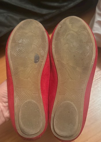 Kırmızı Fiyonklu Süet Kız Babet - Görsel 5