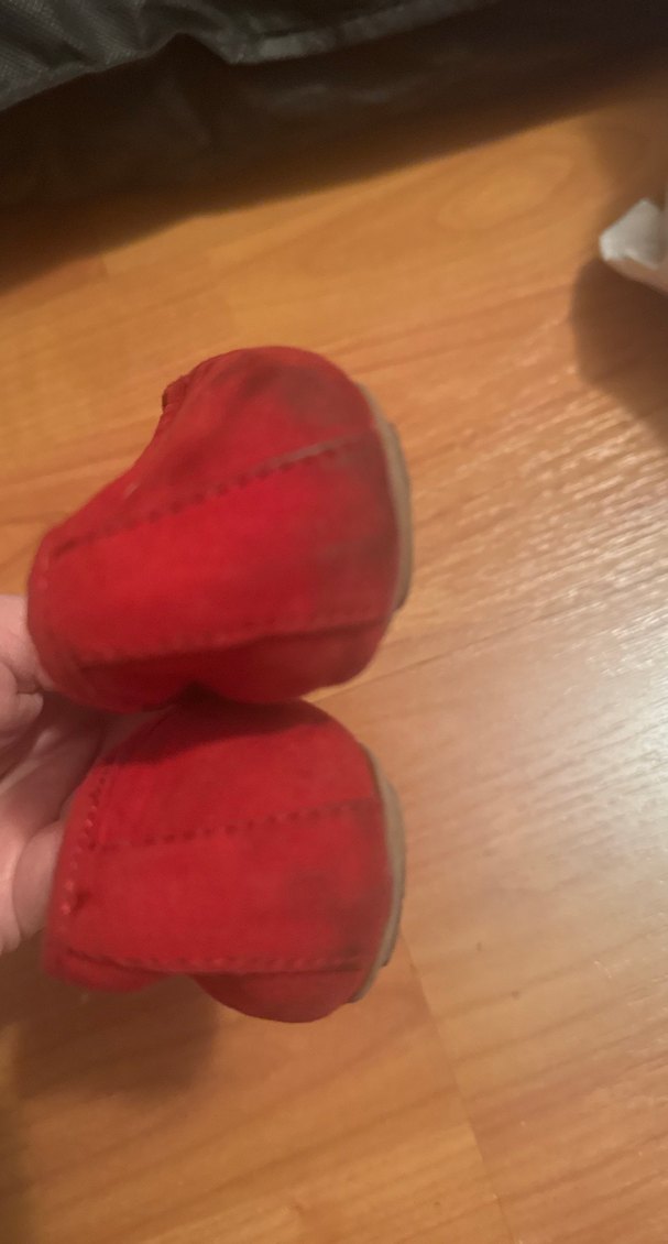 Kırmızı Fiyonklu Süet Kız Babet - Görsel 3