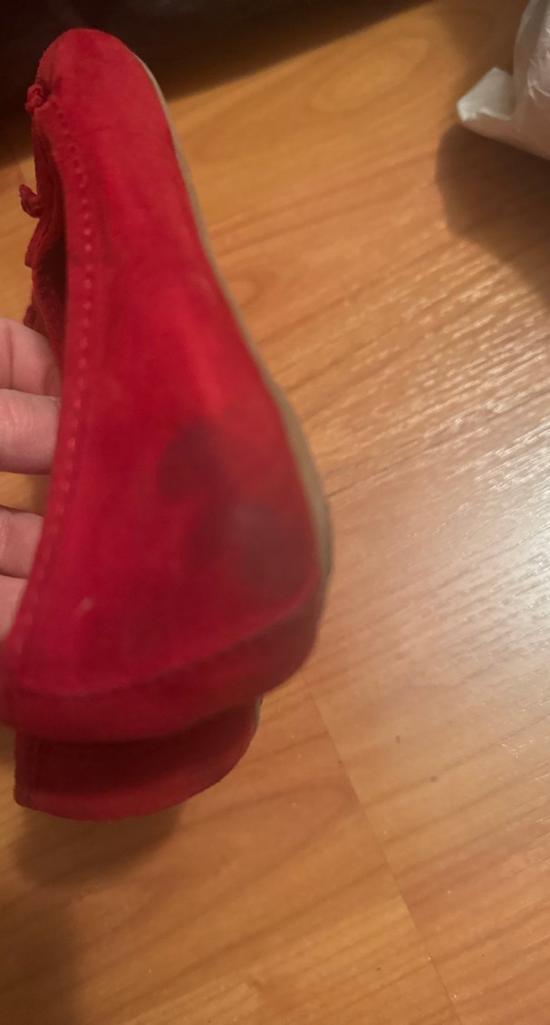 Kırmızı Fiyonklu Süet Kız Babet - Görsel 4