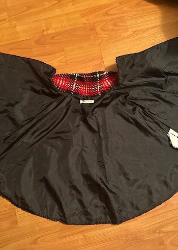 Koton Kids Kırmızı ekose Desenli, astarlı panço - Görsel 7