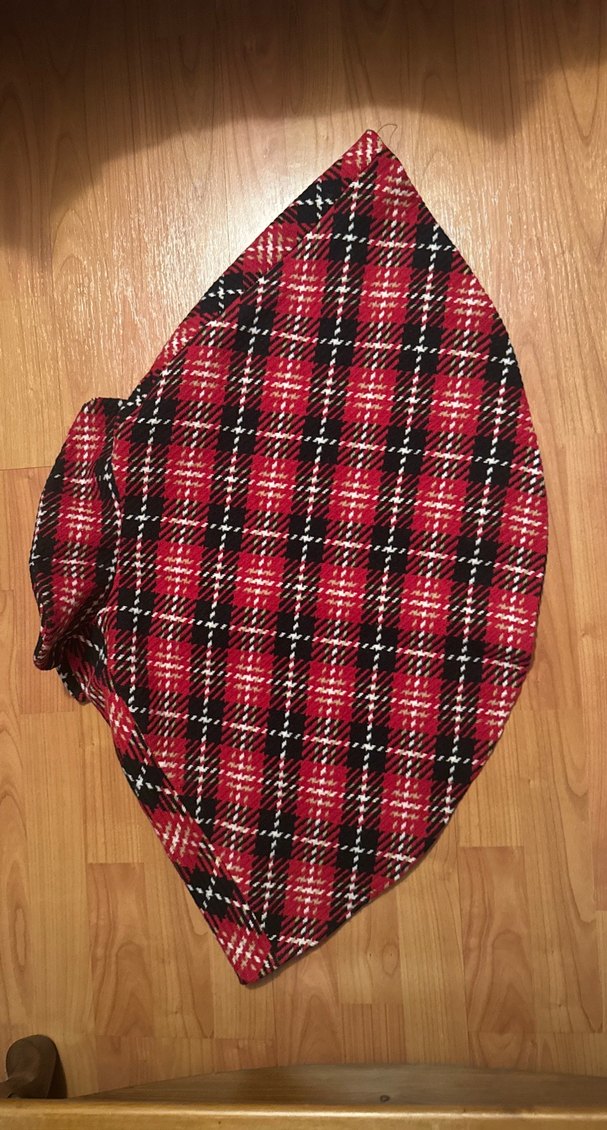 Koton Kids Kırmızı ekose Desenli, astarlı panço - Görsel 5