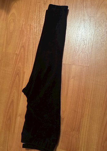 Kız Çocuk Siyah fitilli kadife Tayt (110 cm) - Görsel 4