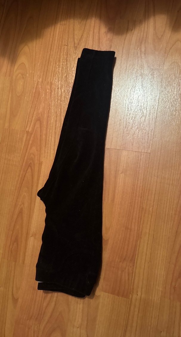 Kız Çocuk Siyah fitilli kadife Tayt (110 cm) - Görsel 4