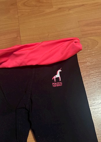 Desenli Siyah Esnek çocuk Tayt (110-116 cm) 5-6 yaş - Görsel 4