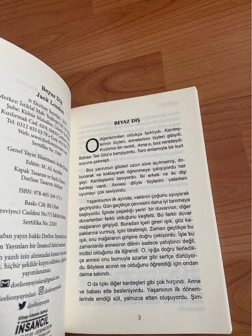  Beden Renk Beyaz Diş / Jack London