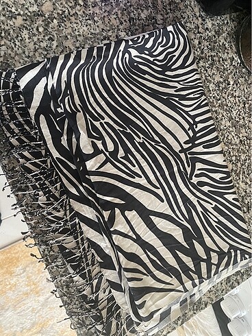 İpekevi zebra desen şal