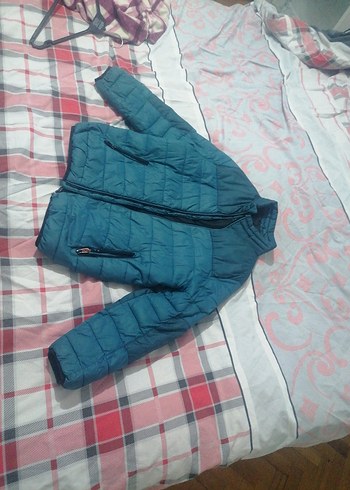 Koyu Mavi Fermuarlı Kadın Kışlık Mont - Görsel 2