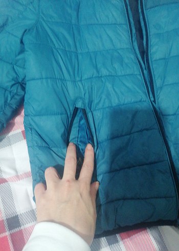 Koyu Mavi Fermuarlı Kadın Kışlık Mont - Görsel 6