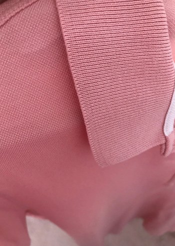 xl Beden Kızlar için Pembe Kısa Kollu Polo Tişört