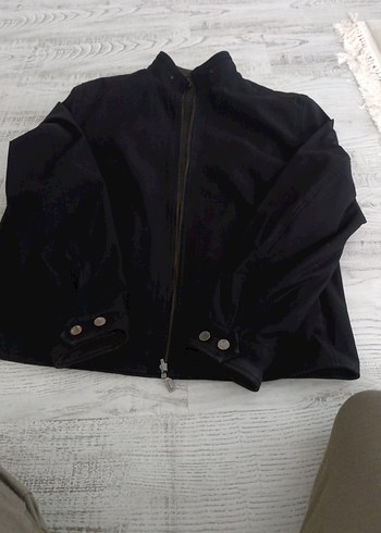 Erkek Siyah Fermuarlı Street Wear Ceket