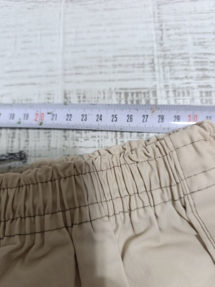 Bej erkek Keten Rahat Kesim Pantolon - Görsel 4