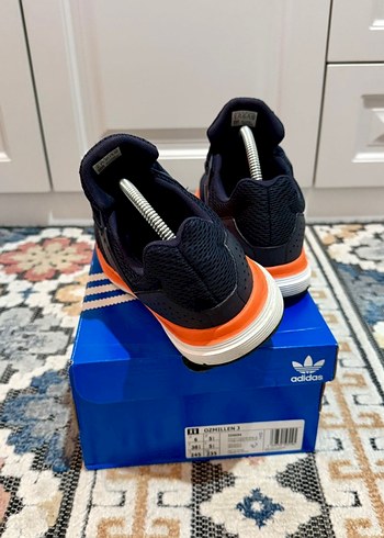 Lacivert Turuncu Elastik Bağcıklı Erkek Spor Ayakkabı - Görsel 3