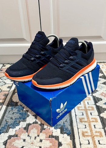 Lacivert Turuncu Elastik Bağcıklı Erkek Spor Ayakkabı - Görsel 4