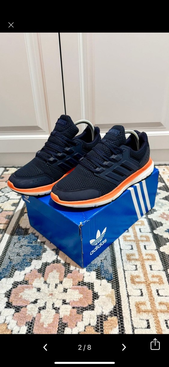 Lacivert Turuncu Elastik Bağcıklı Erkek Spor Ayakkabı - Görsel 4