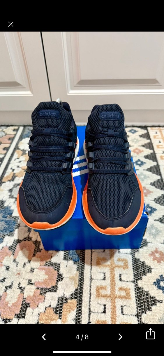 Lacivert Turuncu Elastik Bağcıklı Erkek Spor Ayakkabı - Görsel 5