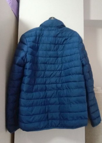 Erkek Mavi Fermuarlı İnce Mont - Görsel 2