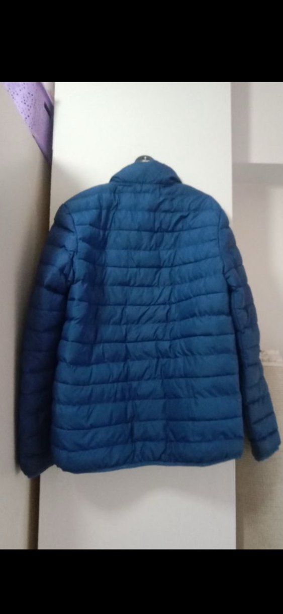 Erkek Mavi Fermuarlı İnce Mont - Görsel 2