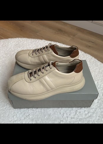 Bej Süet Platform Topuklu Erkek Spor Ayakkabı - Görsel 3