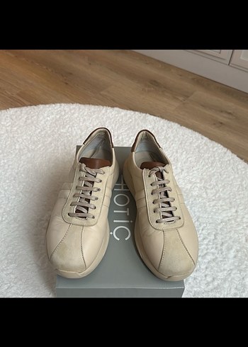 Bej Süet Platform Topuklu Erkek Spor Ayakkabı - Görsel 7