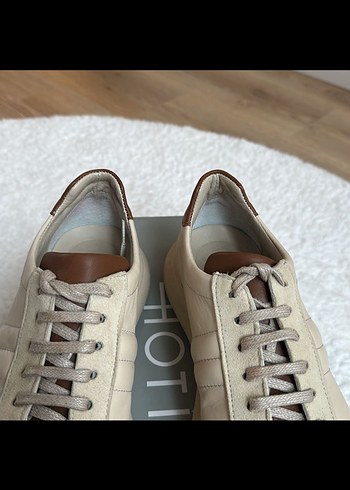 Bej Süet Platform Topuklu Erkek Spor Ayakkabı - Görsel 5