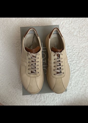 Bej Süet Platform Topuklu Erkek Spor Ayakkabı - Görsel 4