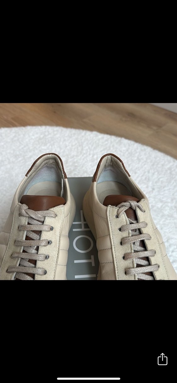 Bej Süet Platform Topuklu Erkek Spor Ayakkabı - Görsel 5