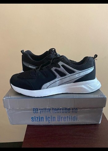 Siyah Gri Bağcıklı Erkek Spor Ayakkabı - Görsel 2