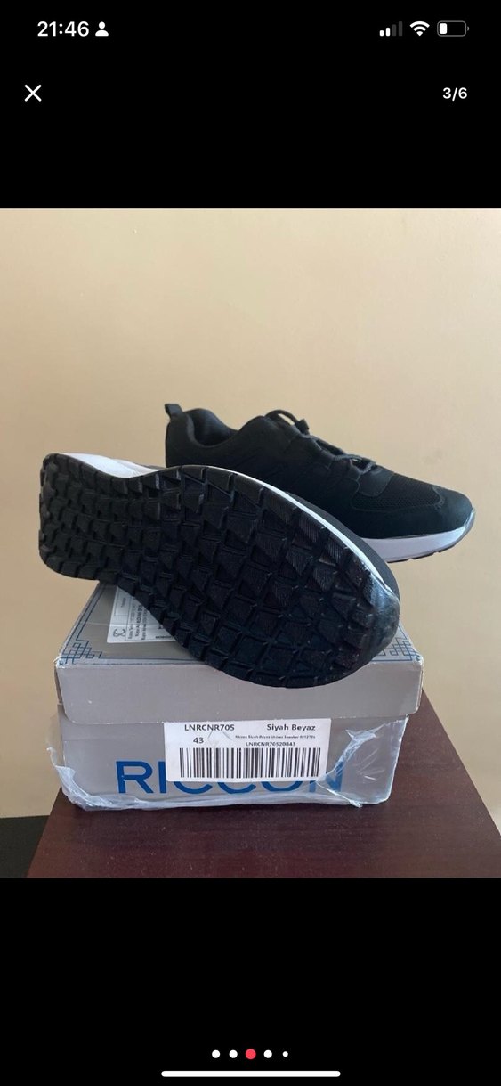 Siyah Gri Bağcıklı Erkek Spor Ayakkabı - Görsel 4